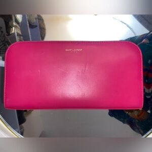 Ysl pink wallet zippy
